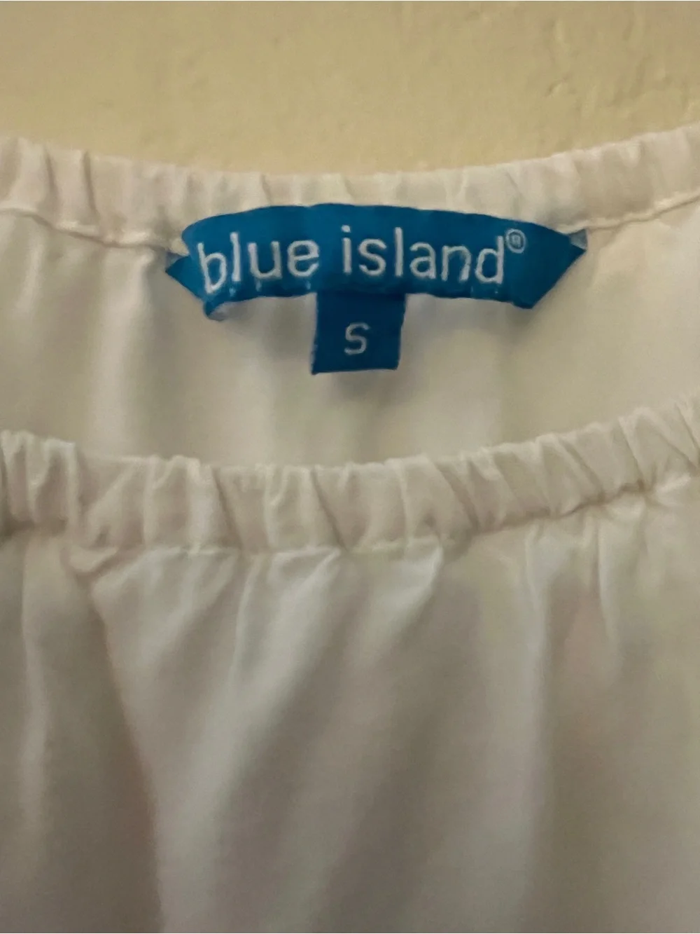 blue island White Off-Shoulder Crochet Trim Dress